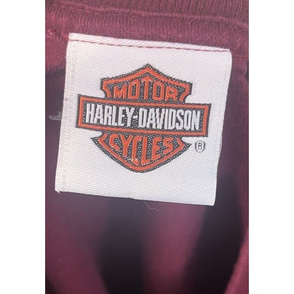 Harley Davidson Men’s T-shirt Vintage Burgundy Biker Shirt Boswell TN Size XL - Picture 6 of 9